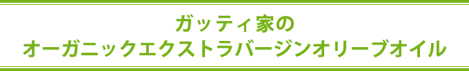 ガッティ家のオーガニックエクストラバージンオリーブオイル